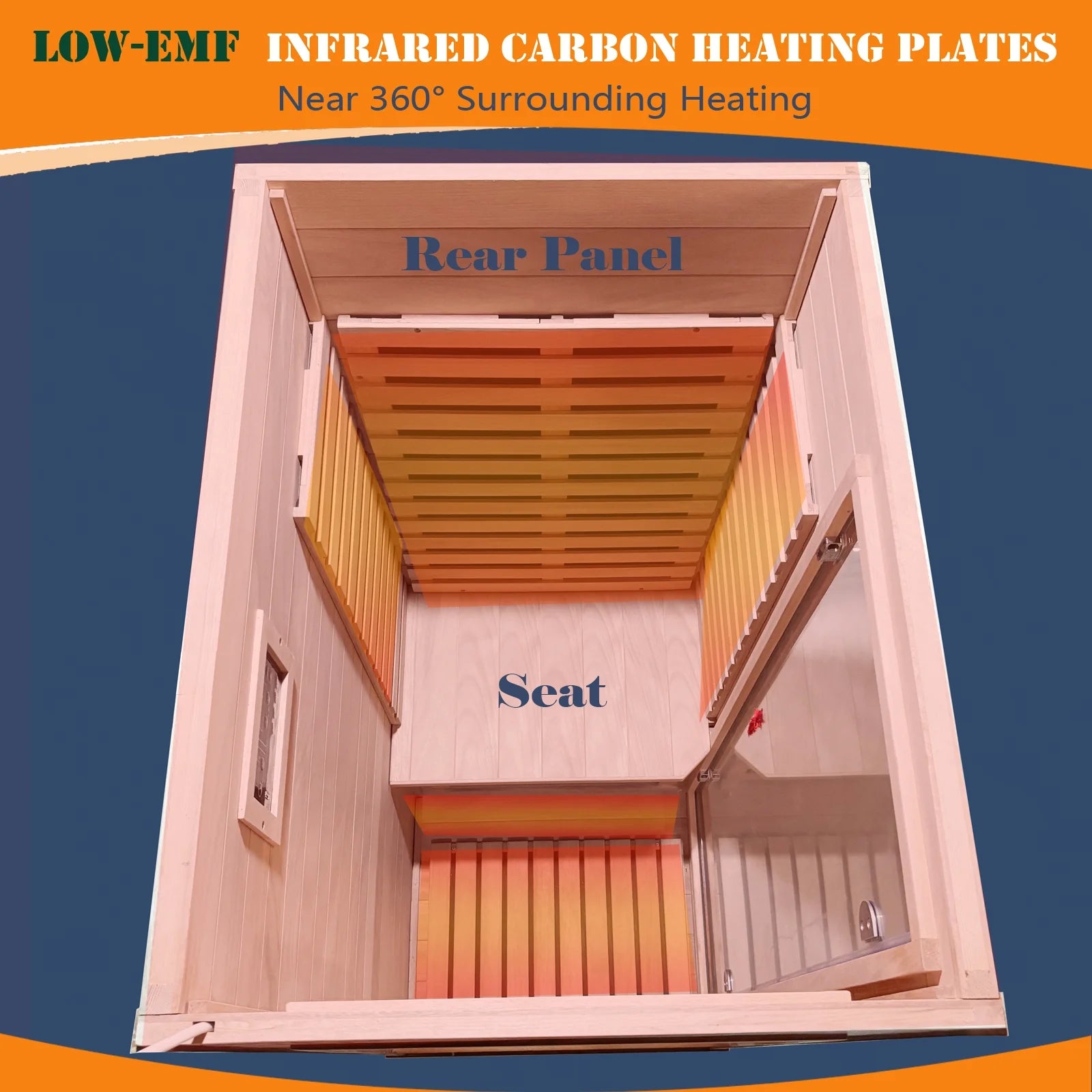 Sauna for Home, 1120W Far Infrared Sauna for Single Person, 360°Heating Sauna Room with Independent Floor Heating, Speakers, Colorful Ambience Light, 77-140℉, US Warehouse Delivery