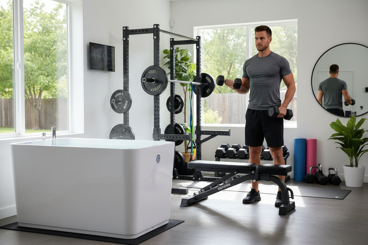 added a personal white cold plunge tube