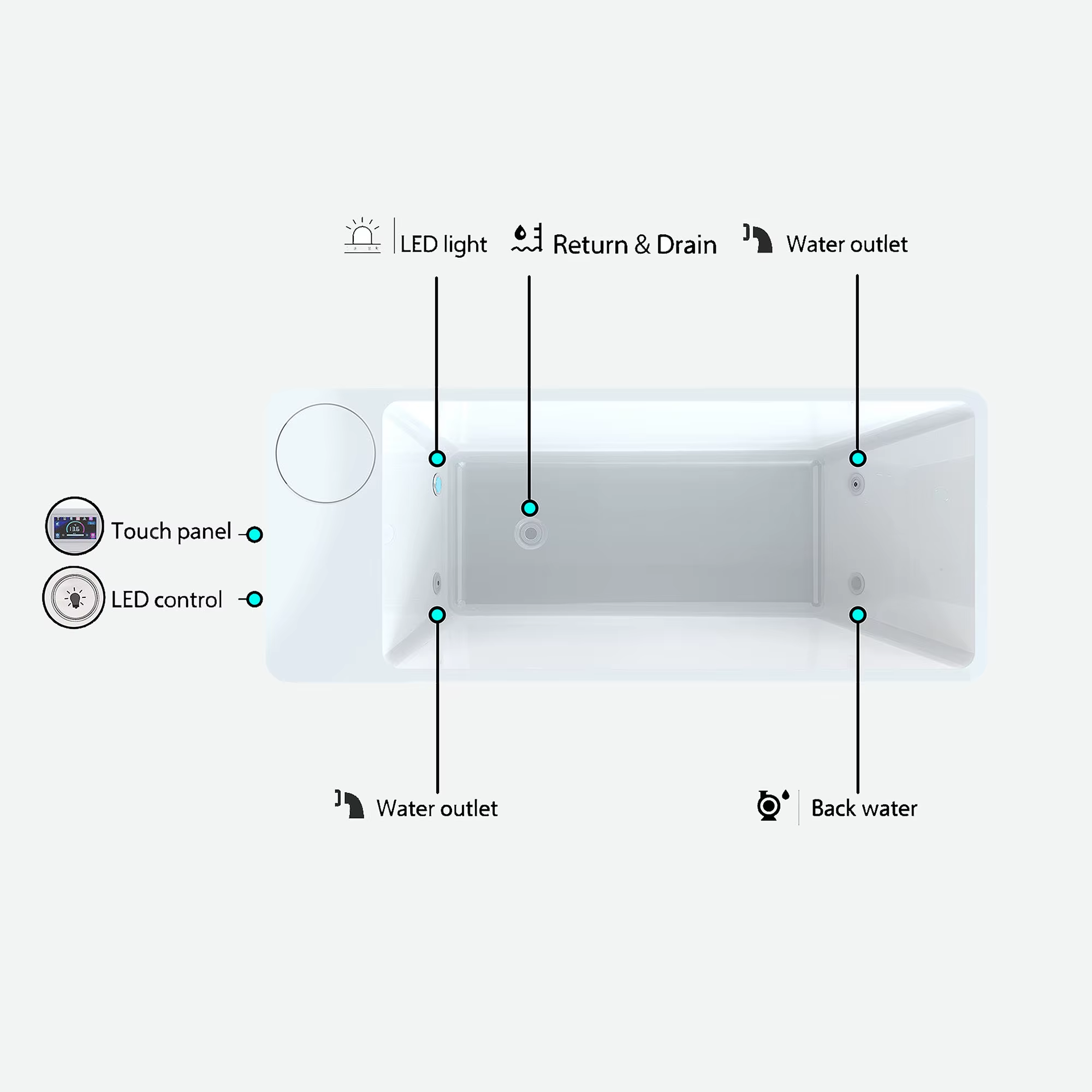 Athlete Recovery Therapy Ice Bath Tub with Wifi Control